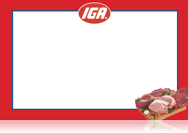 IGA Shelf Signs- Meat Department Laser Price Cards-11"W x 7"H -100 signs