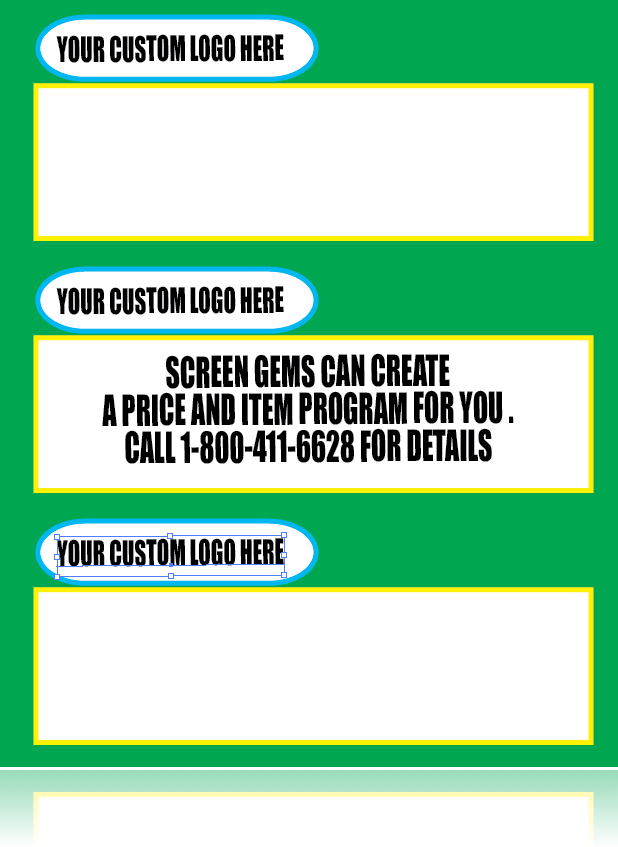 Advertised Special Shelf Signs -Price Cards Laser Compatible