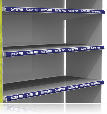 Gluten Free Price Channel Molding Shelf Strips-P-24"W x 1.25"H -10 pieces