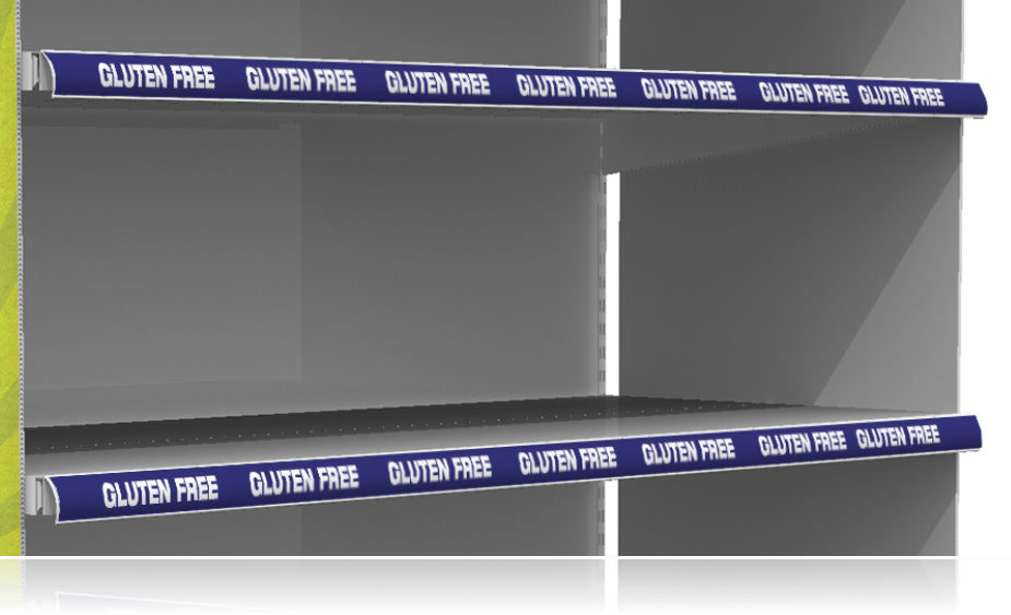 Gluten Free Price Channel Molding Shelf Strips-P-24"W x 1.25"H -10 pieces