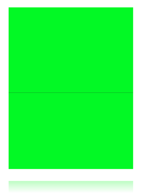 Green Fluorescent Shelf Signs- 8.5"W x 11"H- 2 up- 200 signs - screengemsinc