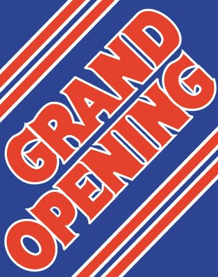 Grand Opening Retail Store Poster-Floor Stand Sign