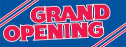 Grand Opening Paper Banner -25"W x 9.5"H