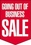Going Out Of Business Pennants- 14"W x 20"H -2 pieces