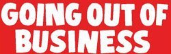 Going Out Of Business Paper Banner -25"W x 9.5"H