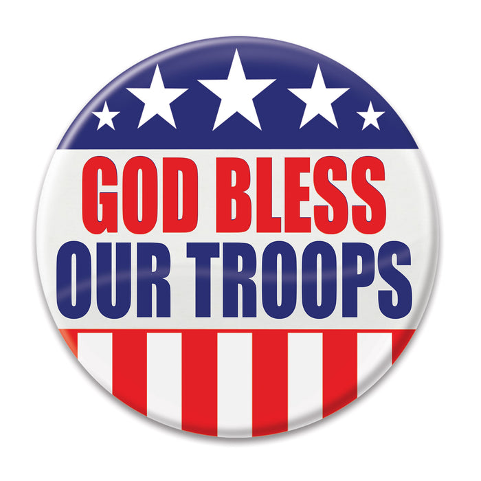 Support Our Troops Buttons-2" round -24 pieces