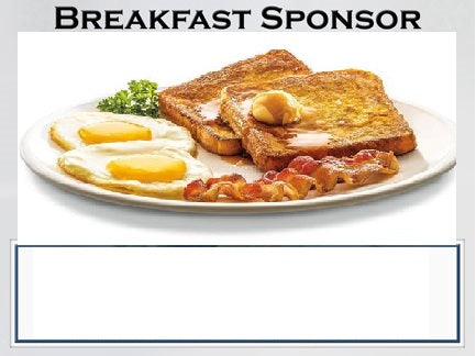 Golf Outing Hole Breakfast Sponsor Signs & Stake-Custom Printed 24"W x18"H