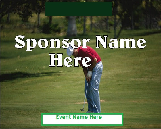Golf Outing Hole Sponsor Signs & Stake-Birdie-Custom Printed- 24"W x 18"H