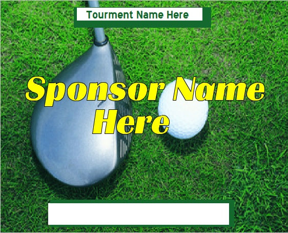 Golf Outing Hole Sponsor Signs & Stake-Driver-Custom Printed- 24"x 18"