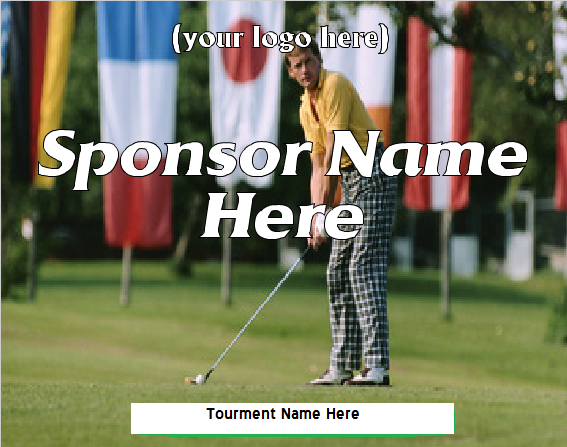 Golf Outing Hole Sponsor Signs & Stake-Fairway-Custom Printed- 24"x 18"