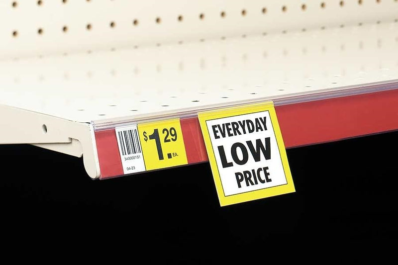 Gondola Clip-on Backless Sign/Price Tag Holders Info Strips-60 pieces