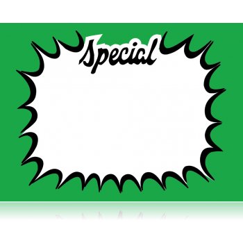 Green Special Starburst Shelf Signs