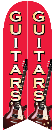 Guitars Feather Flags