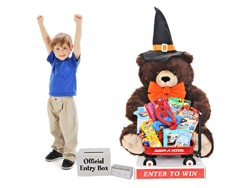 Giant Halloween Bear &Toy Filled Wagon Promotional Sweepstakes Item