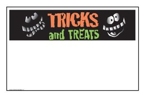 Halloween Shelf Signs-Price Cards-11" W x 7" H -50 signs