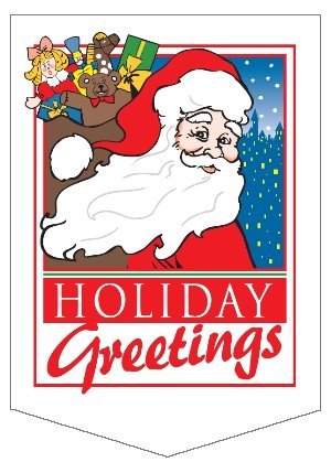 Holiday Greetings Sale Event Pennants-14"W x 20"H -2 pieces