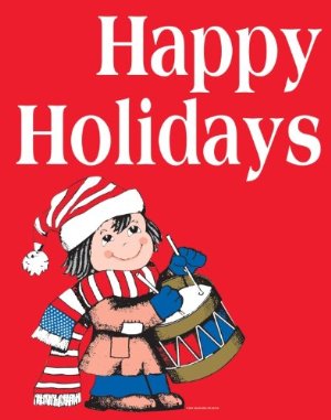 Happy Holidays Retail Store Poster-22" W x 28" H