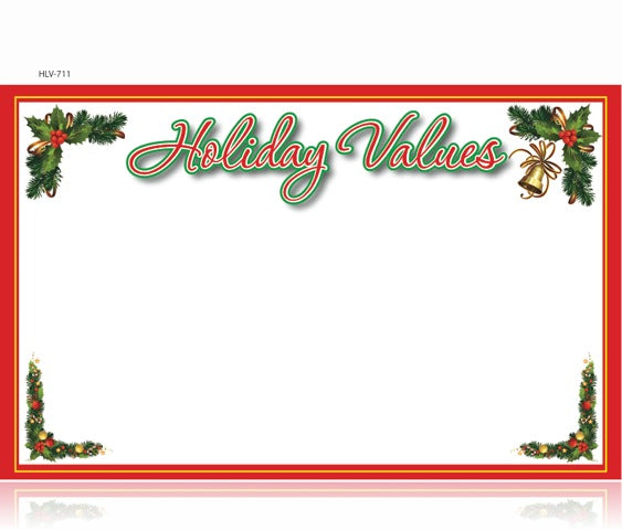 Holiday Values Shelf Signs -11" x 7"- 50 signs