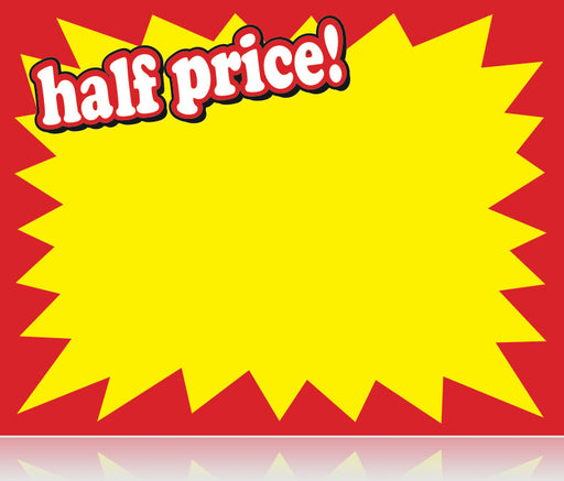 Half Price Shelf Signs-Price Cards
