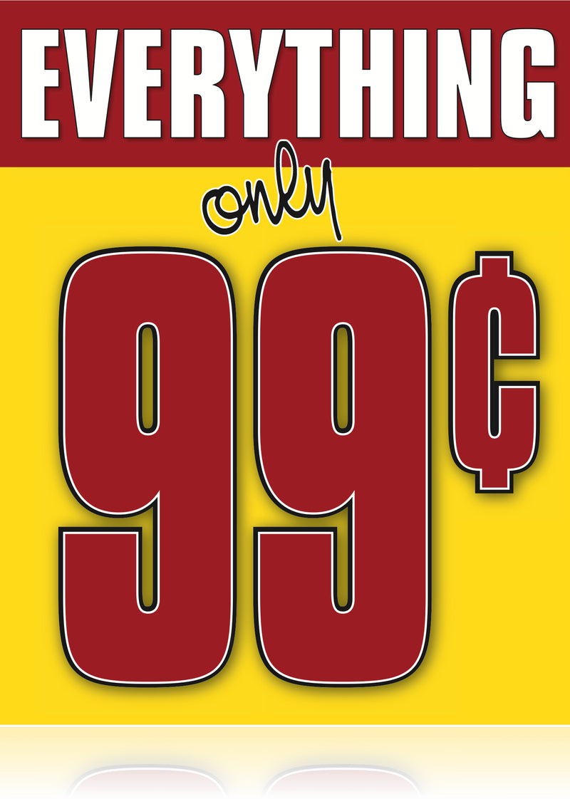 99 Cents Hanging Sign Ceiling Dangler