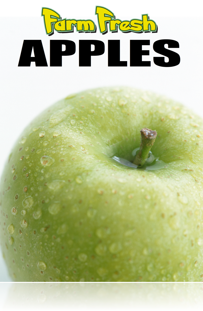 Farm Fresh Apples Ceiling Dangler Hanging Signs -22" W x 28" L