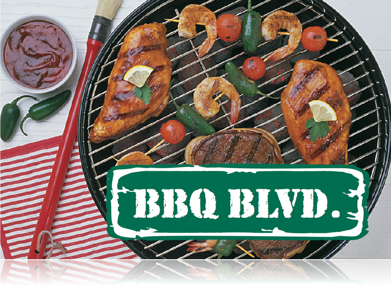 BBQ BVD. Hanging Sign Ceiling Dangler