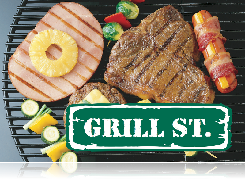 Meat department hanging signs for supermarkets