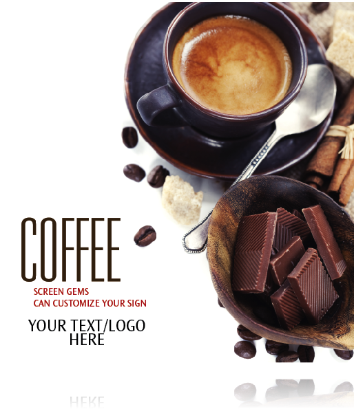 Semi Custom Coffee Dangler- 22"W x 28" H