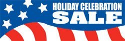 Holiday Celebration Sale Event Paper Banner-25"W x 9.5"H