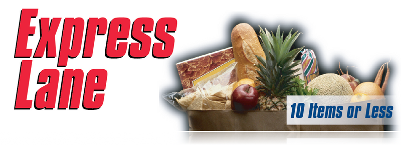 Express Lane Hanging Sign 32"W x 24"H