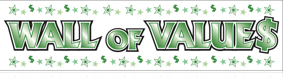 Wall of Values Sign-White & Green-32"W x 24"H