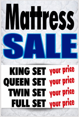 Mattress Sale Hanging Sign-Ceiling Dangler