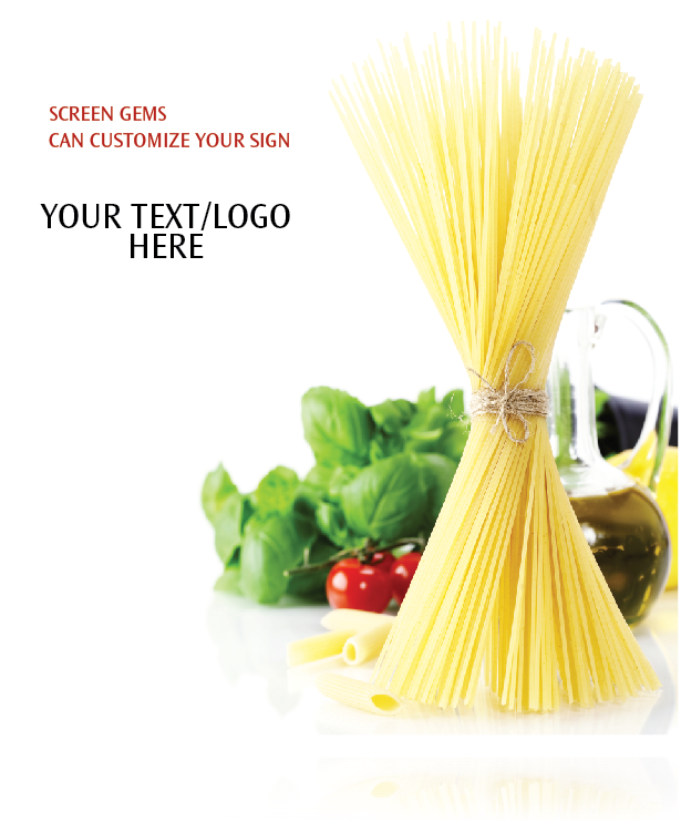 Semi Custom Pasta Dangler- 22"W x 28" H