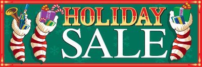 Holiday Sale Event Paper Banner-25"W x 9.5"H