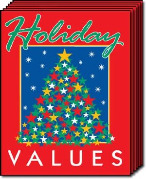 Holiday Values Seasonal Sale Event Posters-4 pieces