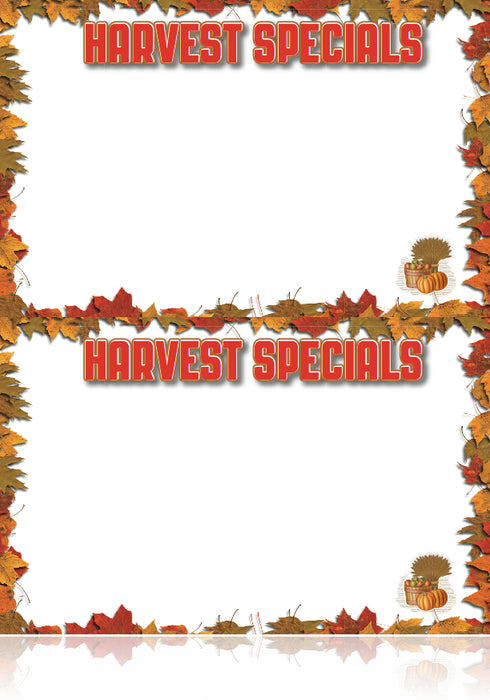 Harvest Specials Sign Cards thanksgiving fall autumn
