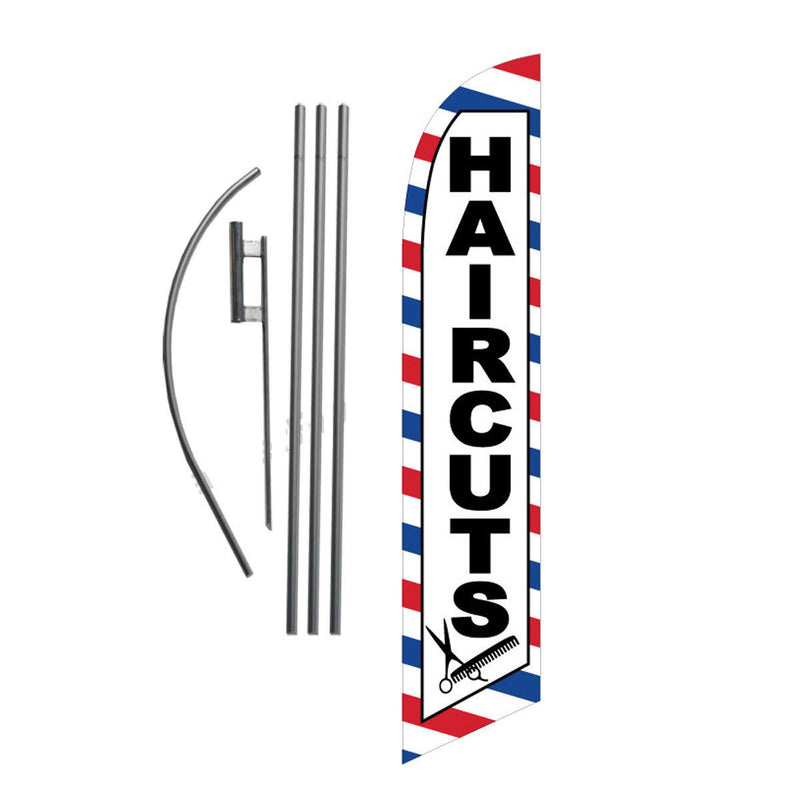 Haircuts Feather Flag Kit