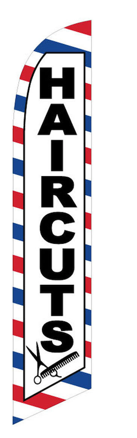 Haircuts Feather Flag Kit