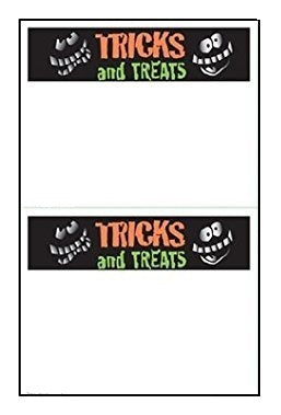 Halloween Shelf Signs- Laser Printer Compatible-2 UP-100 signs