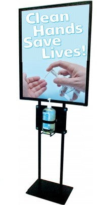 Clean Hands Save Lives Floor Stand Stanchion Sign