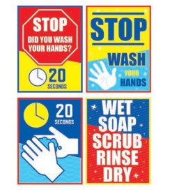 Hand Washing Signs for Schools- K thru 12
