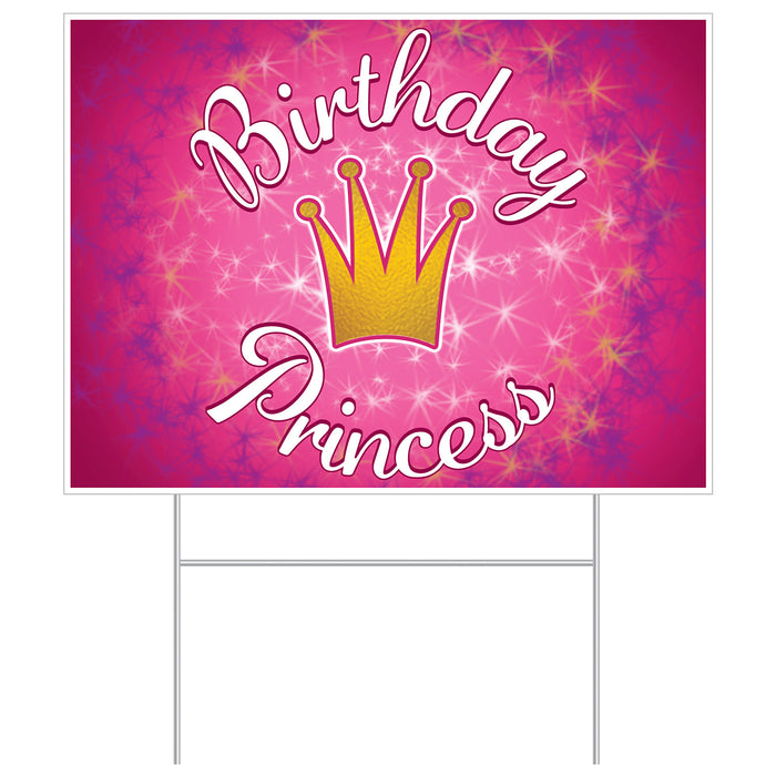 Happy Birthday Princess Lawn-Yard Signs-6 pieces
