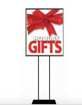 Holiday Gifts Standard Poster- Floor Stand Sign