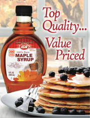 IGA Branded - Maple Syrup Stanchion Sign