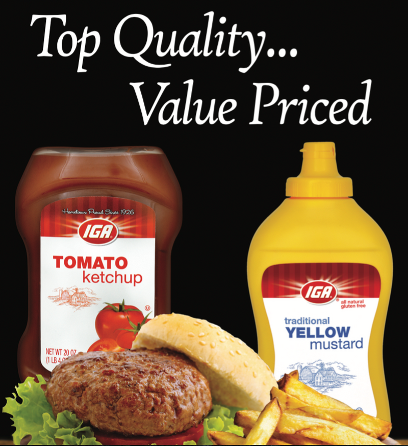 IGA Brand Stanchion Sign 22" x 28"