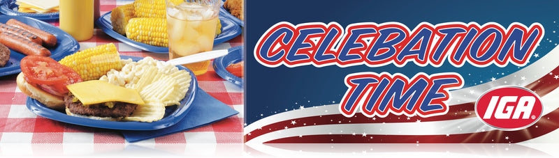 IGA Celebration Time-Summer Banner 10'x2'
