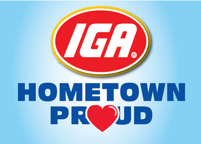 IGA Hometown Proud Stanchion Sign