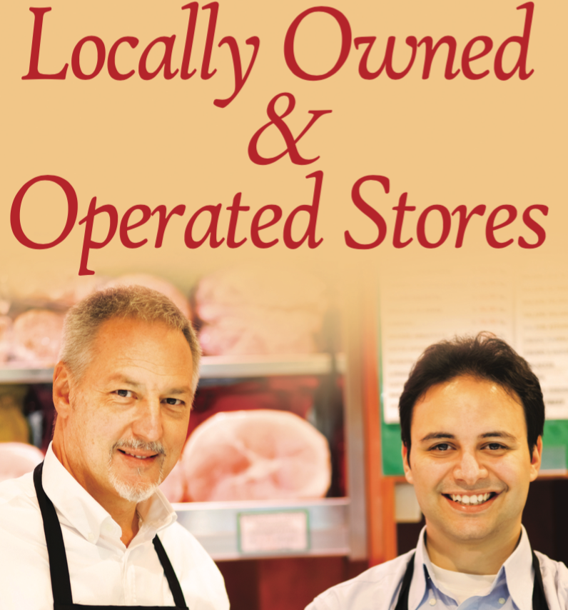 IGA Locally Owned & Operated Stanchion Sign 22" x 28"