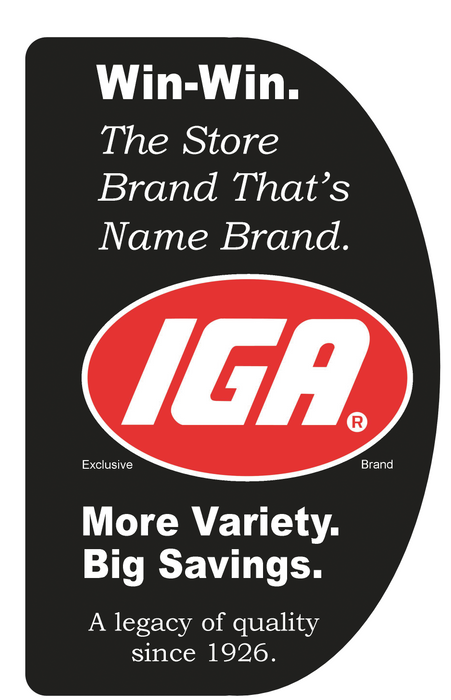 IGA price cards price signs