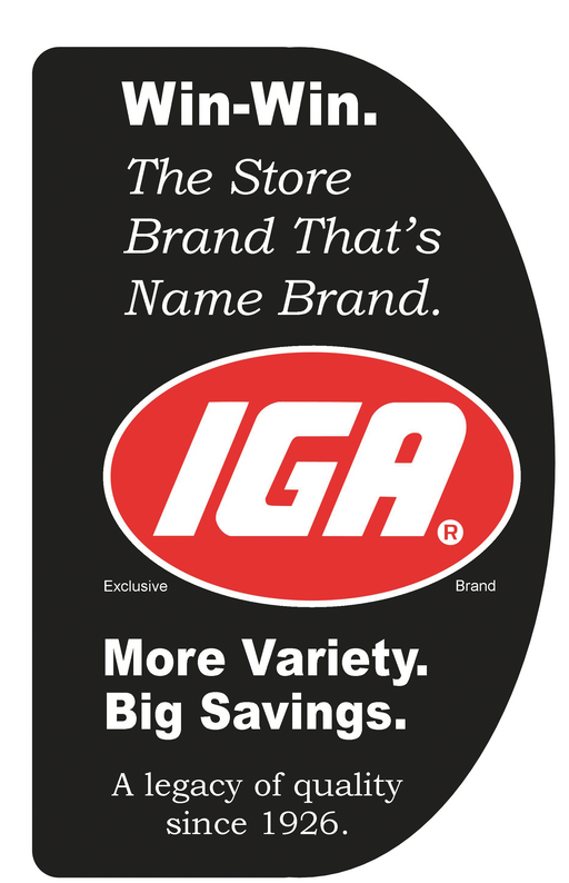 IGA price cards price signs